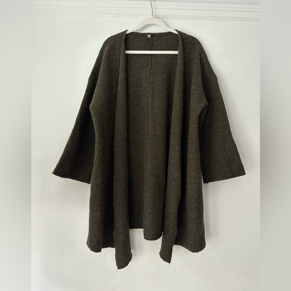 PRIORY Boiled Wool Open Jacket